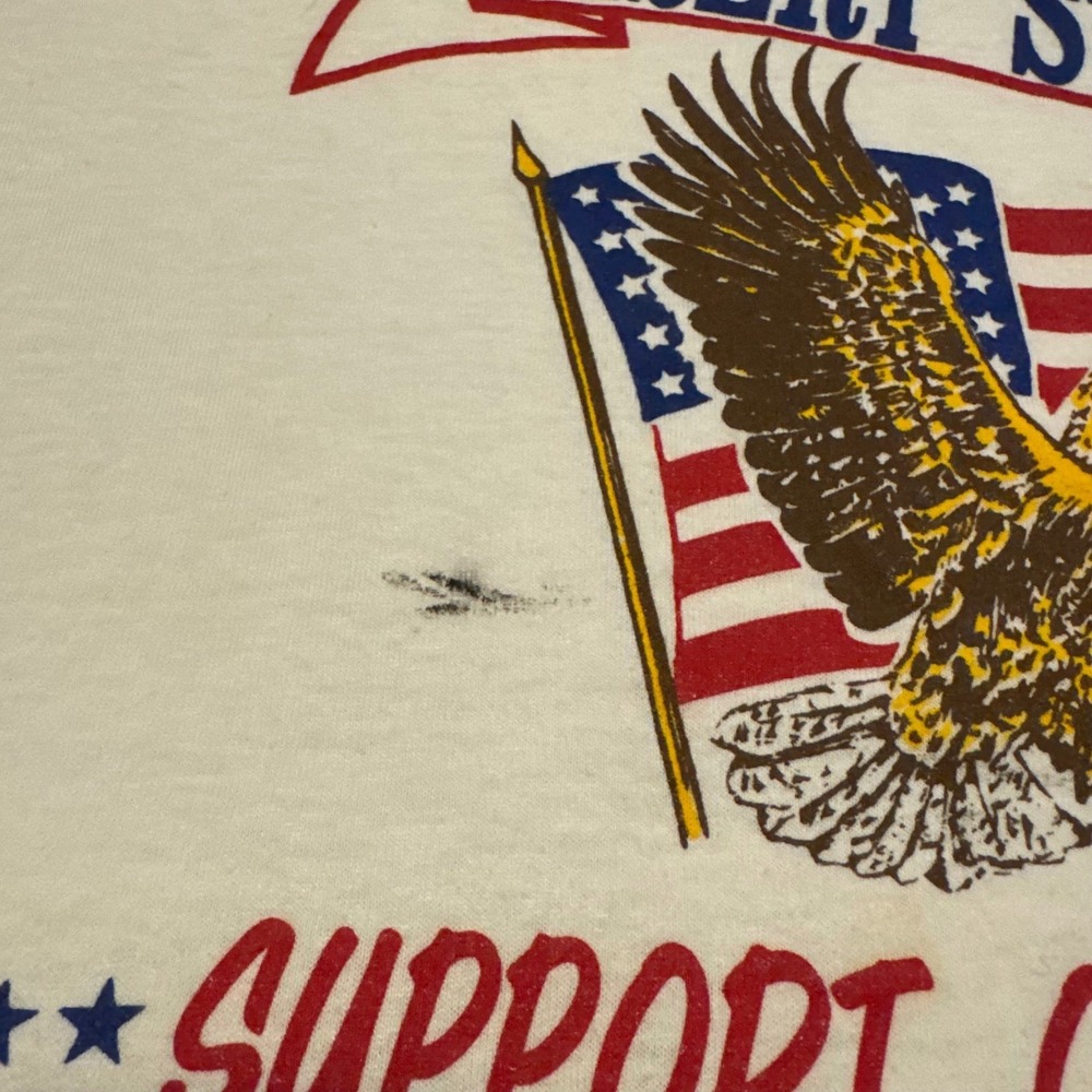 Vintage Screen Stars Best Desert Storm Support Our Troops T Shirt XL White 90s - Picture 5 of 11